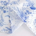 thumbnail image 3 of Efavormart 5 Pack White Blue Chinoiserie Floral Print Satin Chair Sashes, Chair Bows - 6"X108", 3 of 11
