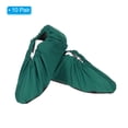 thumbnail image 3 of Uxcell 10 Pairs Shoe & Boot Covers, Reusable Cotton Non-Slip Shoe Covers for Indoors, Green, 3 of 6