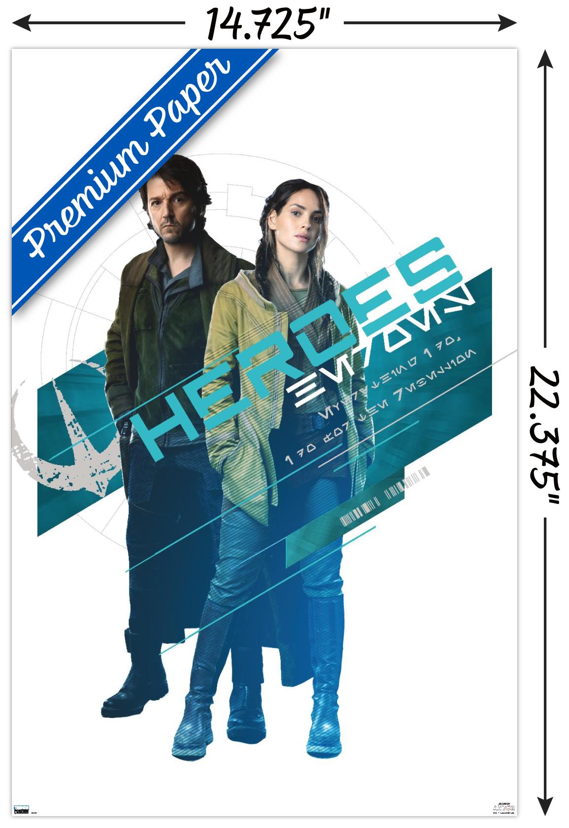 Star Wars: Andor - Heroes Wall Poster, 14.725" x 22.375"