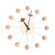 thumbnail image 3 of Reloj de pared con forma de bola Starburst, de mediados de siglo, silencioso, para colgar en la pared, para oficina y comedor. Bola de color madera, 3 of 9