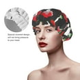 thumbnail image 4 of Kdxio Red Mushrooms Print Shower Cap for Women,Elastic and Reusable,Double Waterproof Layers Bathing Hat, 4 of 9