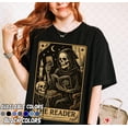 thumbnail image 2 of Comfort Colors The Reader Tarot Card Shirt, Skeleton Reading Shirt, Unisex Tarot Card Shirt, Book Lover Gift, Bookish Gift,Tarot Lover Shirt, 2 of 6