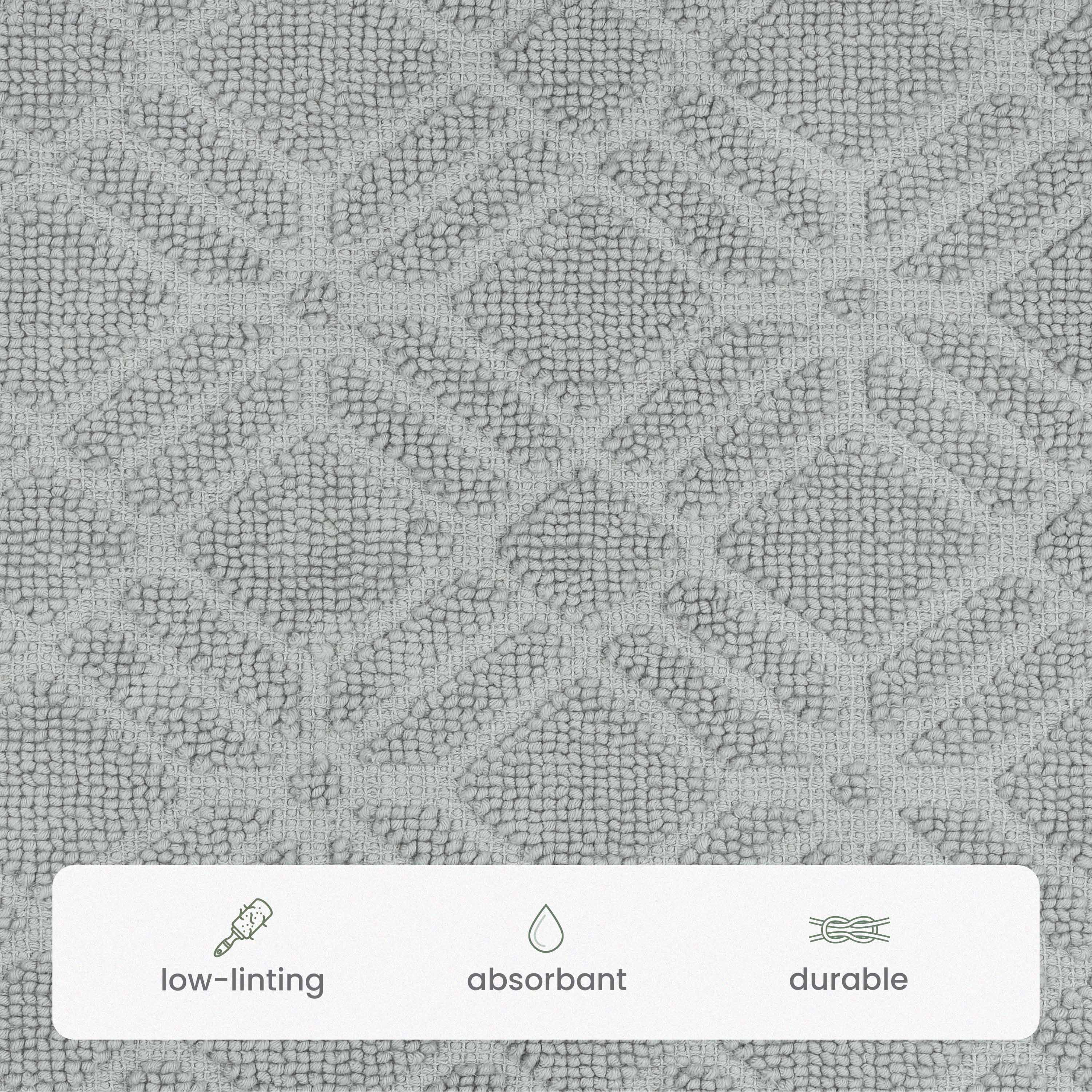 Martex Restore Geometric Cotton Bath Rug, 20" x 32", Geo Grey