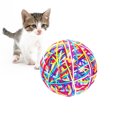 thumbnail image 4 of 1Pack Cat Toy Rolling Ball Multi Color for Kitten Indoor Play Exercise Time 10x3.9in, 4 of 8