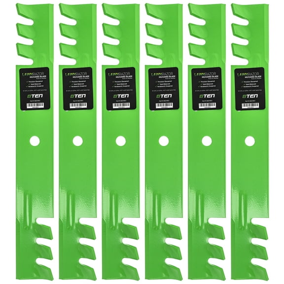 8TEN LawnRAZOR Blade for Ariens Gravely Exmark Zoom XL 2552 Lazer Z AC CT HP 52-inch 00273100 116-5176-S Toothed 6 Pack 810-CBL2234D