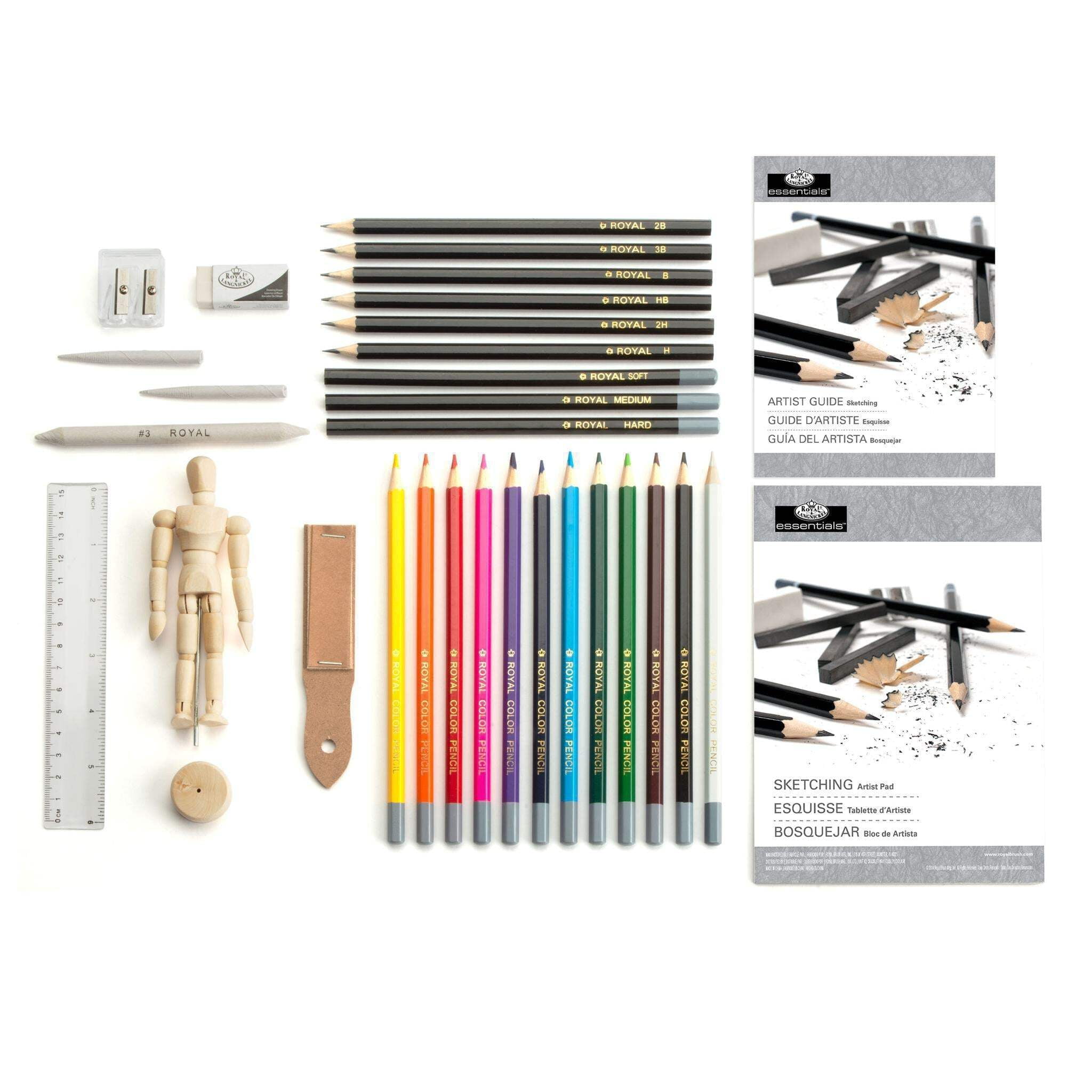 Royal & Langnickel Essentials™ 32pc Sketching & Drawing Travel Art Set