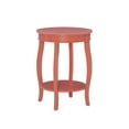 thumbnail image 2 of Powell Fiore Round Indoor Accent Side Table with Shelf, 24" Tall, Coral, 2 of 6