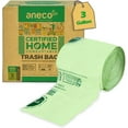 thumbnail image 1 of ANECO 100% Compostable Trash Bags 3 Gallon, 100 Count, Extra Thick Compost Bags for Countertop Bin, Small Compost Bag, Biodegradable Food Waste Bags with TUV OK Compost Home and BPI certified, 1 of 7