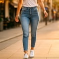 thumbnail image 2 of Pantalon para Dama, Jeans de Mezclilla Azul Skinny, Tecnología Push Up, Tela Premium Talla 12 Deshilado Gaon, 2 of 5
