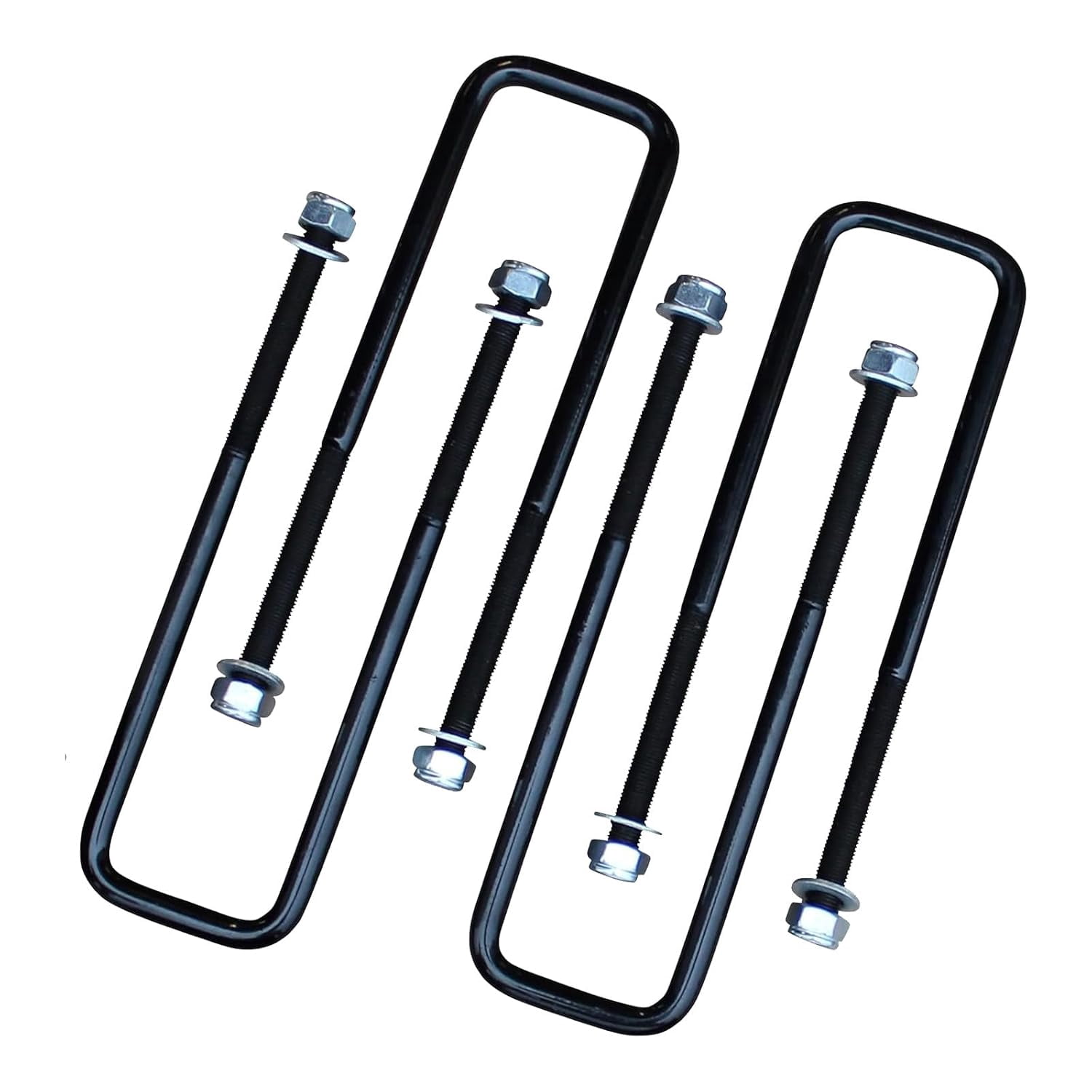 BST BSSP 4PCS Square U-Bolts 2.5" Wide Leaf Springs 8.5" Long 9/16" Dia Leaf Spring Axle Suspension Lift Kit with Hardware