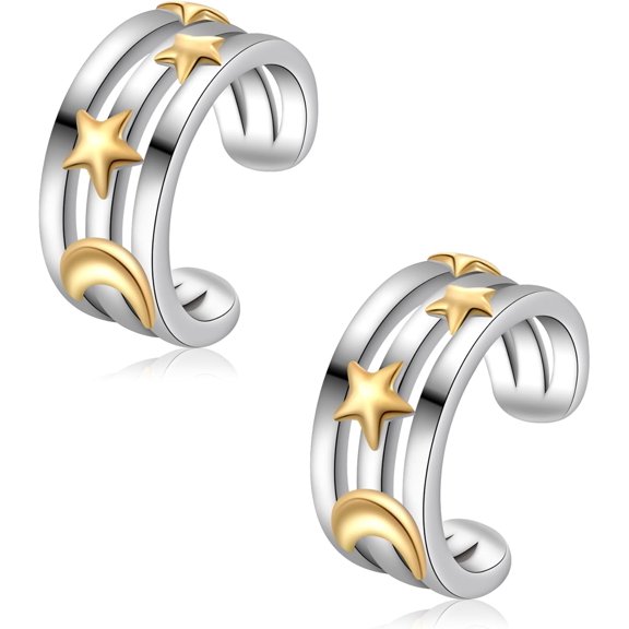 Ear Cuff Earrings 925 Sterling Silver Ear Cuff Earrings Hypoallergenic Sterling Silver Simple Line Adjustable No Piercing Ear Cuff Clip On Earrings For Women[Z1]