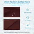 thumbnail image 6 of Millsilo Outdoor Chaise Lounge Cushion, 72" x 21" x 3" Patio Lounge Chair Cushion, Water-Resistant UV-Protected Replacement Cushion with High Density Foam, Burgundy, 6 of 9