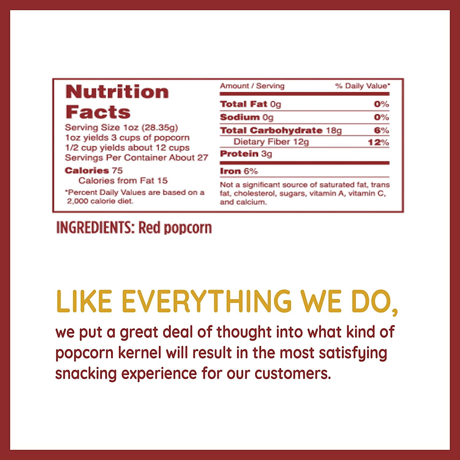 Pilot Knob Rustic Red Popcorn 28 oz (Pack of 6)