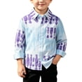 thumbnail image 2 of Taqqpue Toddler Boys Long Sleeve Button Down Shirts Kids Casual Plus Size Plaid Blouse Shirt,Loose Fit Fall Winter OverSize Jacket Tops for Boys 2-7 Years, 2 of 6