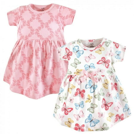 

Touched by Nature Baby and Toddler Girl Organic Cotton Short-Sleeve Dresses 2pk Butterflies 9-12 Months