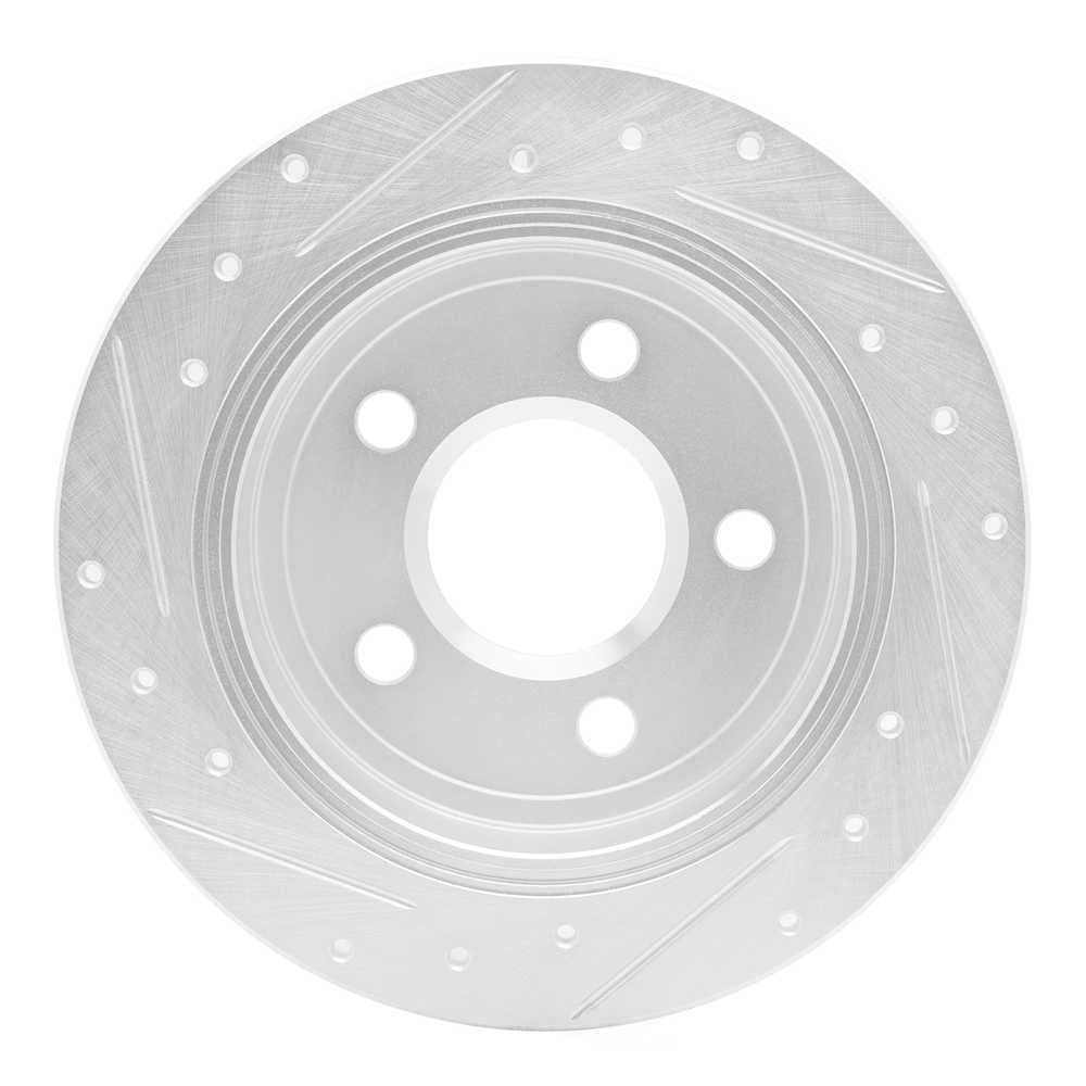 Dynamic Friction Company 631-52012R DFC Brake Rotor - Drilled And Slotted - Silver