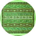 thumbnail image 1 of Ahgly Company Indoor Round Abstract Green Modern Area Rugs, 8' Round, 1 of 4