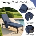 thumbnail image 5 of Crestlive Products Extra Long Outdoor Chaise Lounge Cushion Set of 2, Modern 80"x26" Patio Chair Pads with Head Pillow & Side Pockets, Navy, 5 of 8