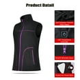 thumbnail image 4 of Women's Lightweight Heated Vest Lychee Polar Fleece Waistcoat with USB Battery Pack (Black, S), 4 of 7