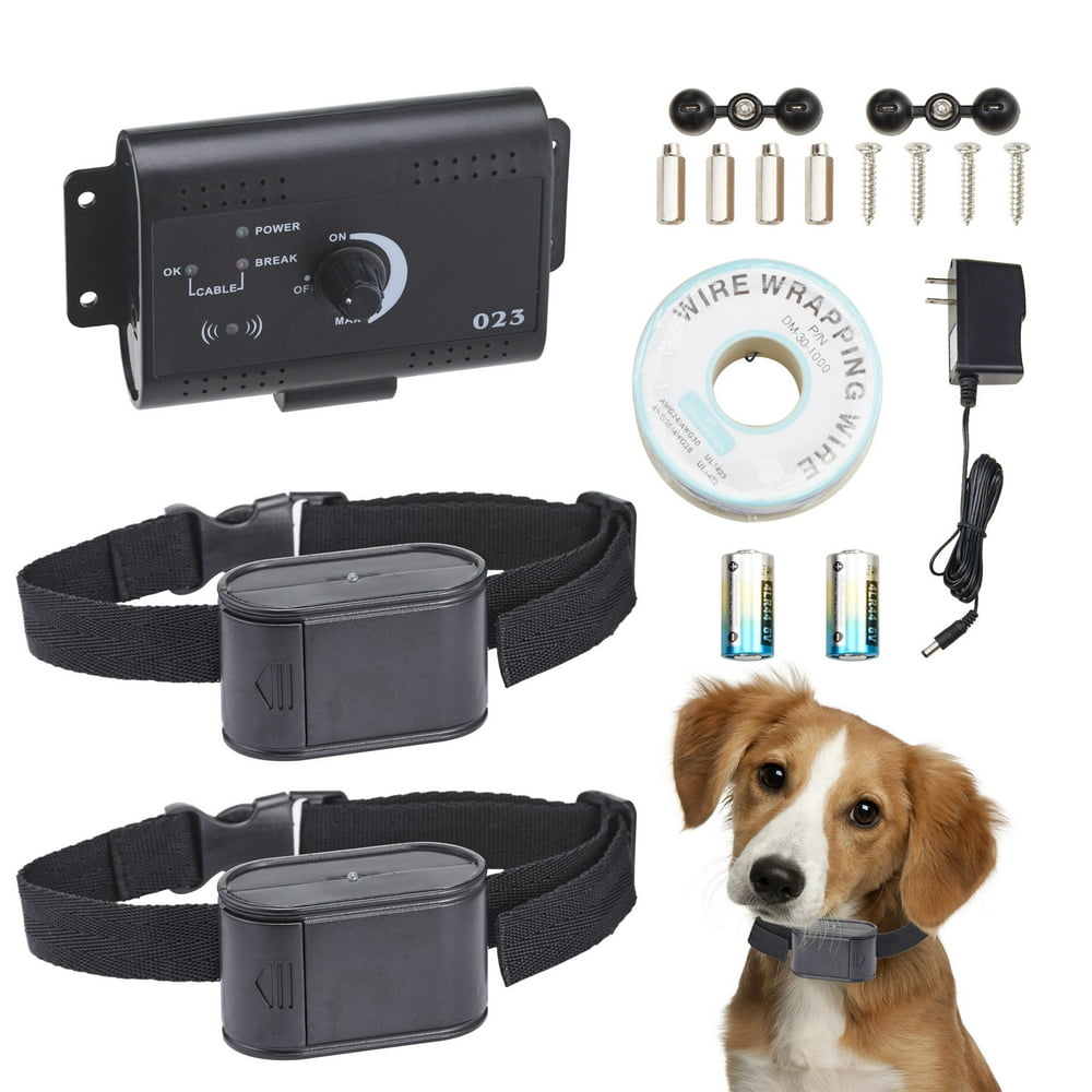 Underground Electric Dog Fence Waterproof Shock Collars for 2 Dogs