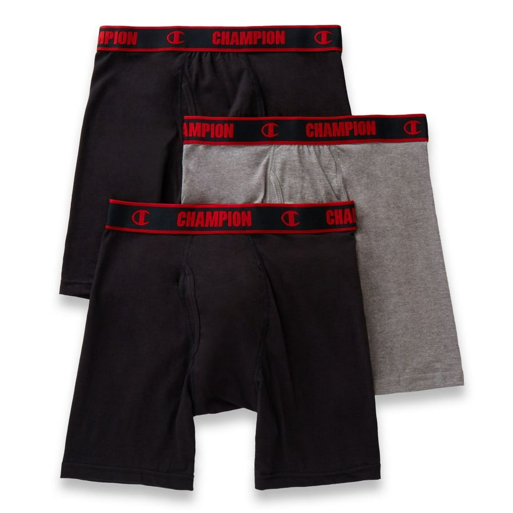 Champion Men's Champion CHCL Cotton Performance Long Boxer Briefs 3