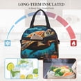 thumbnail image 4 of Naloa Colorful Flower Sea Turtle Print Lunch Bag for Women & Men Insulated Lunch Box or Cooler Lunch Tote Bags for Work, Travel, Outdoor, 4 of 5
