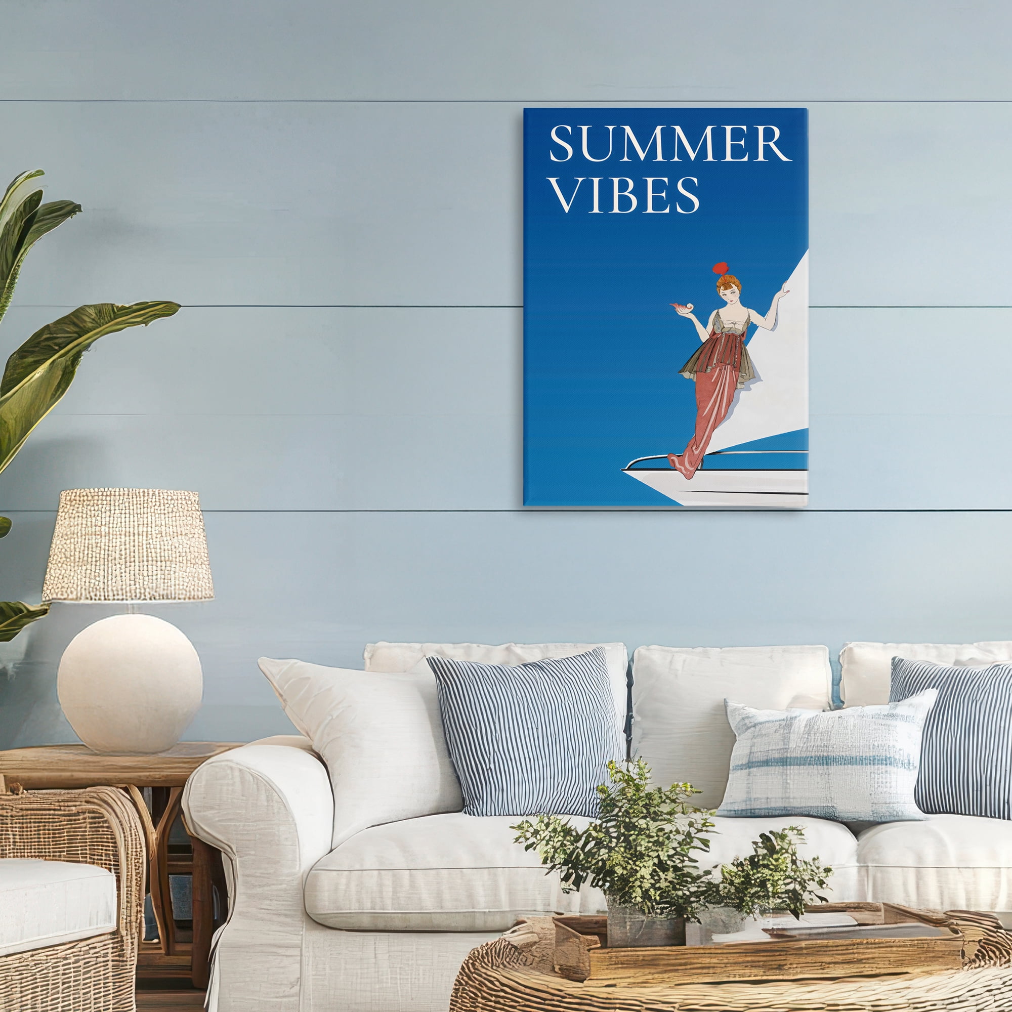 Stupell Industries Summer Vibes Vintage Yacht Canvas Wall Art, design by Creative Studio