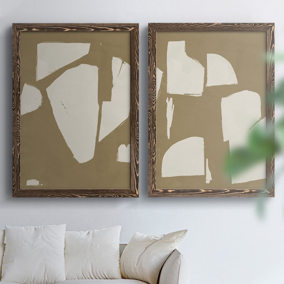 Chunky Abstract III - Premium Framed Canvas 2 Piece Set - Ready to Hang