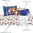 thumbnail image 3 of Pat' Patrouille Ensemble de Draps pour Enfant avec Couette Réversible, Lit Simple en Sac - Ensemble 4 Pcs pour Enfants, 3 of 9