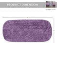 thumbnail image 3 of Home Weavers Waterford Collection Bathroom Rug 100% Cotton Fabric, Soft Absorbent, Elastic Edges, Machine Wash Dry, Toilet Tank Lid Cover for Bathroom, 10"x22" Tank Cover, Purple, 3 of 10