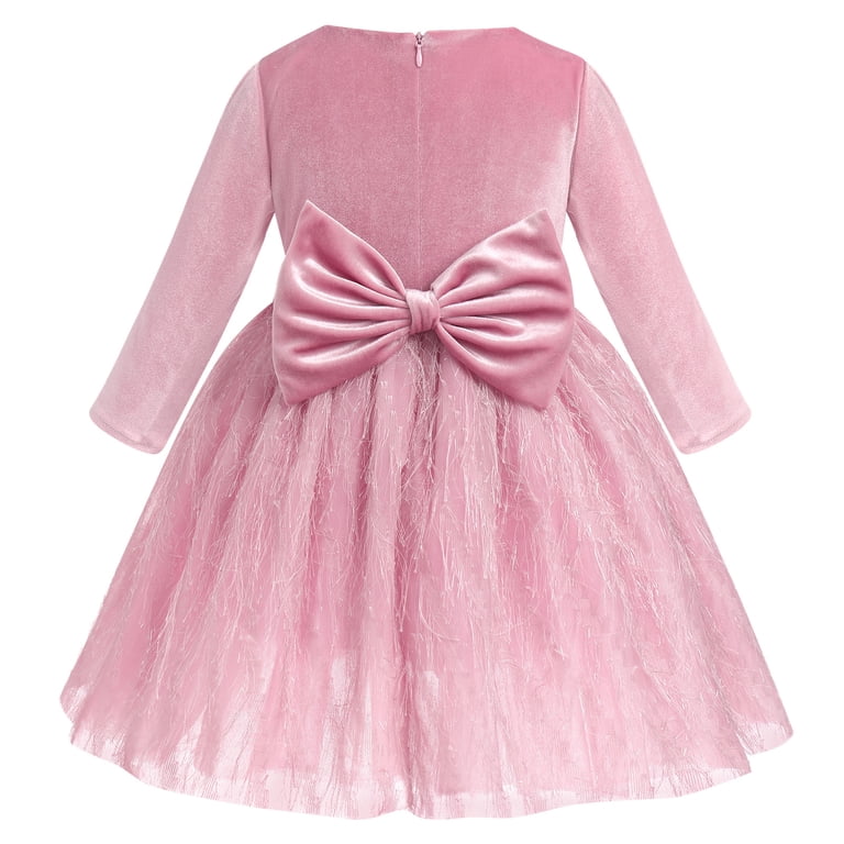 white bodycon dress elegant Valencia Bow Train Mini Dress, Pink / L long sleeves Universal Standard Plus Size Size:9.5 Toddler 08-08-2026