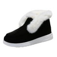 thumbnail image 3 of Senior Comfy Winter Ankle Boots Women, Ladies Sherpa Fuzzy Warm And Comfortable Casual Snow Boots for Women (Black,40), 3 of 8