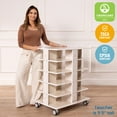 thumbnail image 6 of ECR4Kids 20-Compartment Mobile Storage Tower, 5x4, White Wash, 6 of 9