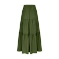 thumbnail image 6 of Maxi Flowy Skirts for Women Summer High Waisted A Line Tiered Pleated Cute Boho Long Skirt, 6 of 7
