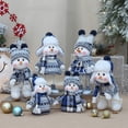 thumbnail image 2 of MAIMAI más vendidos lindo Navidad nueva muñeca de tela azul lindo columpio de esquí adorno de muñeco de nieve adorno regalo de vacaciones para niños, 2 of 4