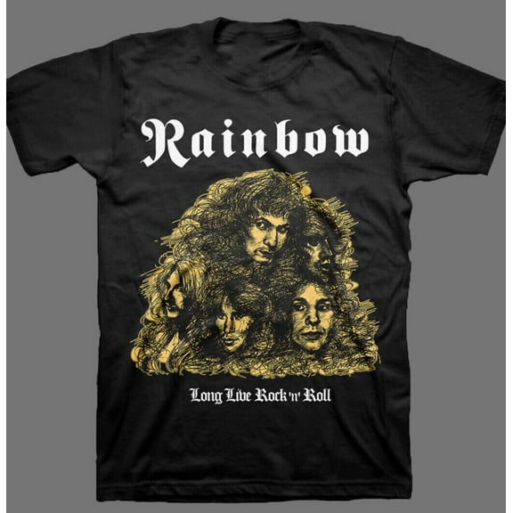 HOT Rainbow band LONG LIVE ROCK N ROLL T-shirt black S-5Xl 61