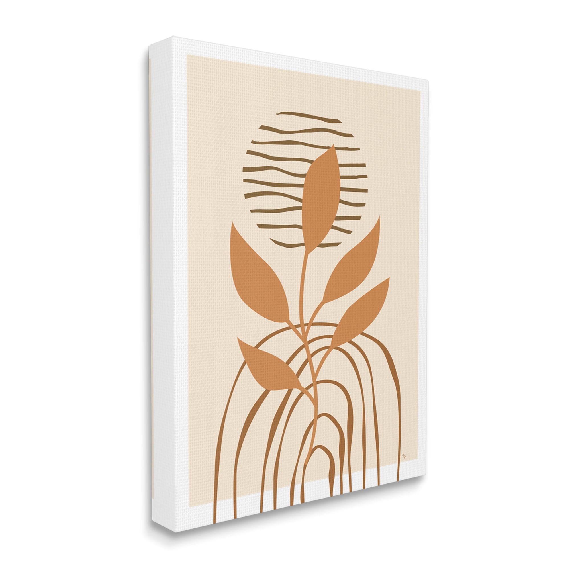 Stupell Industries Earthy Boho Plant Botanical & Floral Painting Gallery Wrapped Canvas Art Print Wall Art, 16 x 20
