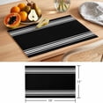 thumbnail image 6 of Black Striped Placemats Set of 4 Black White Stripes Place Mats Table Mats Kitchen Dining Home Outdoor Party Table Decoration, 6 of 9