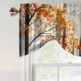 thumbnail image 4 of Red Yellow Leaves Fall Tie Up Valance Curtains for Windows, Kitchen Curtains Window Treatments, Silhouettes Forest Modern Art Short Window Shades Valances for Bedroom Bathroom Cafe 42"x18", 4 of 8