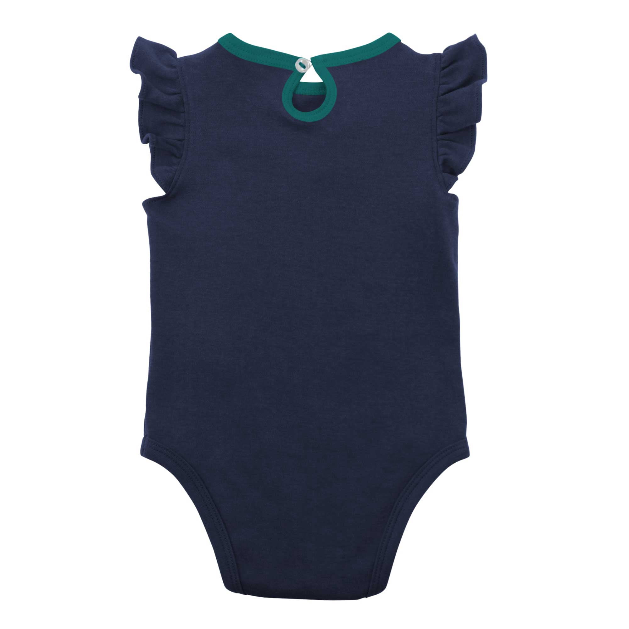 Girls Newborn & Infant Navy/Heather Gray Seattle Mariners Little Fan Two-Pack Bodysuit Set