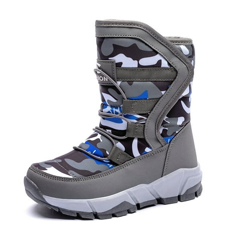 

Boys Girls Snow Boots Winter Waterproof Outdoor Slip Resistant Faux Fur Lining (Toddler/Little Kid/Big Kid)