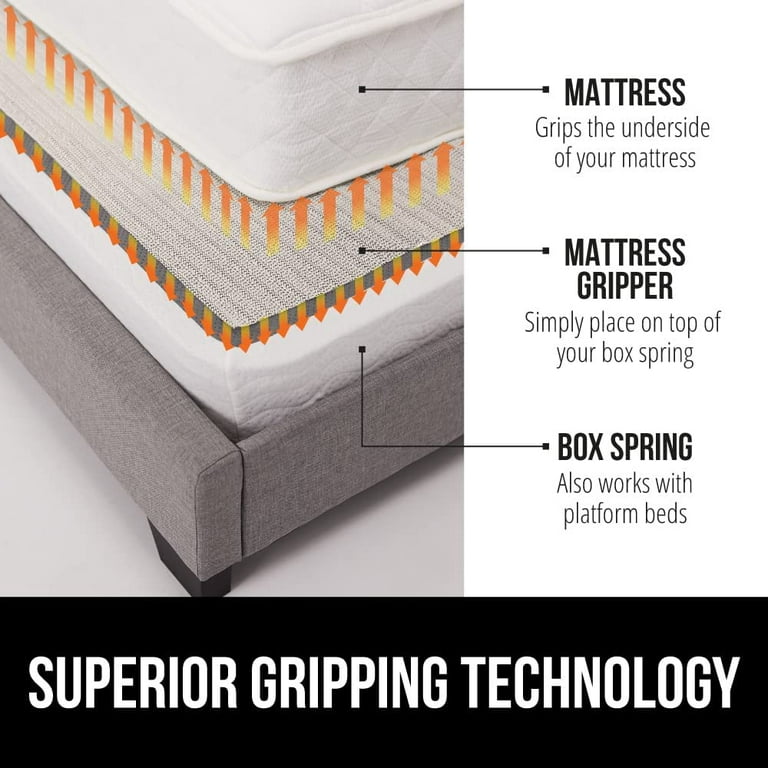 Gorilla Grip Original Mattress Slide Stopper and Gripper, Queen, Keep Bed  and Topper Pad from Sliding for Sofa, Couch, Chair Cushion, Mattresses,  Easy Trim, Slip Resistant, Grips Helps Stop Slipping 1 Queen (