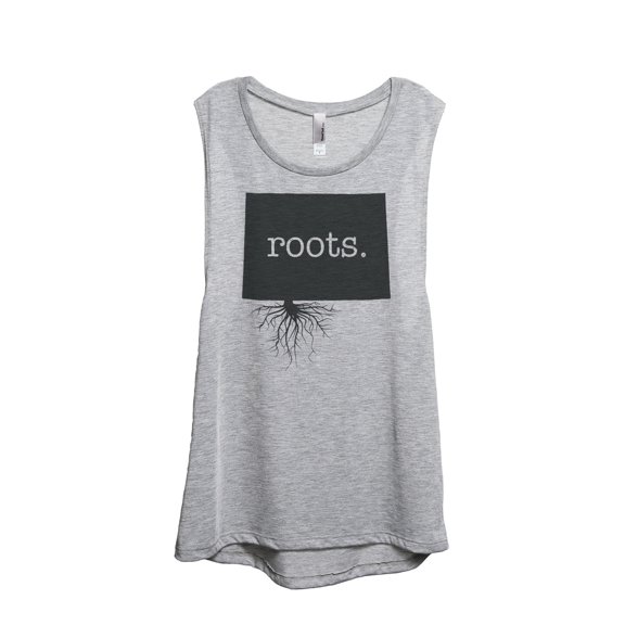 Thread Tank Home Roots State Colorado CO Women's Sleeveless Muscle Tank Top Sport Grey Small