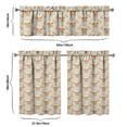 thumbnail image 6 of Dog Print Kitchen Curtains 36 Inch Short - 3 Panel Set, Cute Puppy & Floral Design, Rod Pocket Pet Lover Curtains 100% Polyester, Paw & Bone Pattern for Kitchen, Living Room, Bedroom, Easy Wash, 6 of 6
