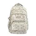 thumbnail image 2 of CXKKK Large Capacity Laptop Backpack, Casual School Travel Daypack with Multiple Zipper Compartments Side Pockets & Star Print, Gray, 2 of 7