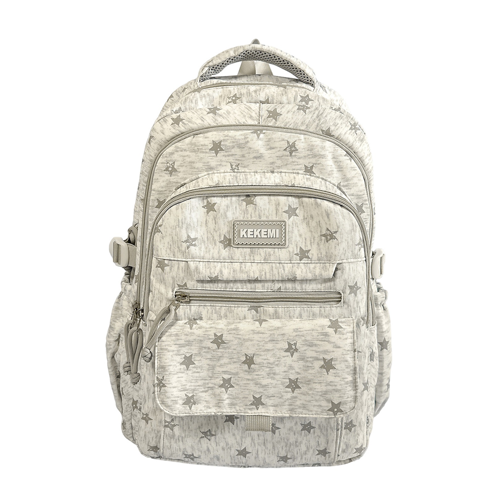 Mochila escolar para niños y niñas, para primaria y secundaria, para edades de 6 a 14 (gris claro) 2