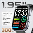 thumbnail image 3 of Smartwatch Poounur T80 con pantalla táctil de 1.95" y llamadas, monitor de actividad física, 3 of 7