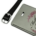thumbnail image 2 of Wedding Floral Mother of the Bride Rectangle Leather Luggage Card Suitcase Carry-On ID Tag, 2 of 5
