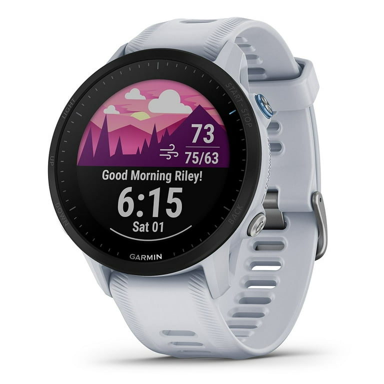  Garmin Forerunner 955 GPS Running 46.5 mm Smartwatch, Tailored  to Triathletes, Long-Lasting Battery, Whitestone with Wearable4U White  Earbuds Bundle : Electronics
