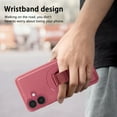 thumbnail image 2 of Designed for iPhone 16 Plus Case Magnetic, [Support Wireless Charging] Rugged Cover with Wristband Anti-Drop Finger Strap Heavy Duty Shockproof Phone Case for iPhone 16 Plus, Red, 2 of 9